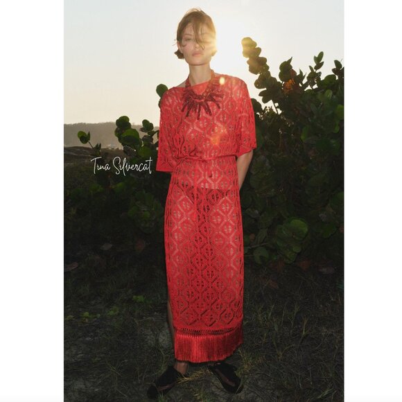 BLOGGER'S FAVE! Zara Red Knit Tunic Dress NWT - Picture 3 of 16